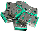 USB Port Blocker - Pack of 4, Colour Code: Green